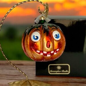 Vintage RARE Christopher Radko “Jack O’Lantern” 1997 Halloween Ornament NWT